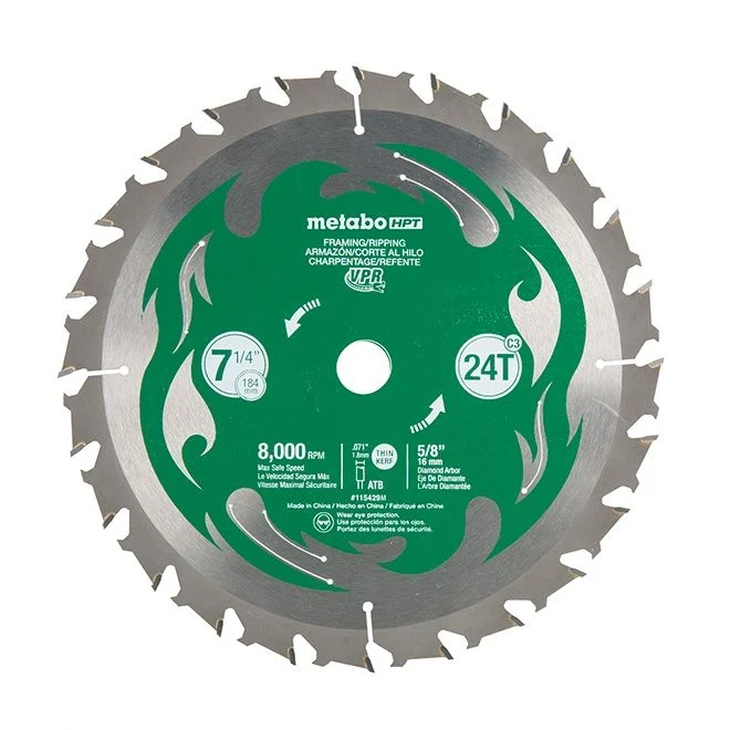 115429M Metabo 7-1/4" 24T Circular saw blade