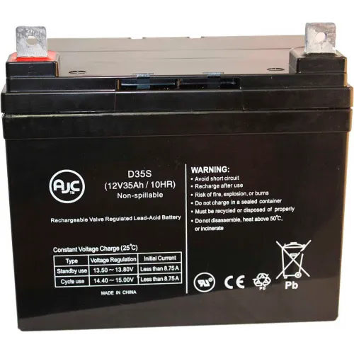 AJC 21st Century AGM1248T Patriot 12V 35Ah Wheelchair Battery