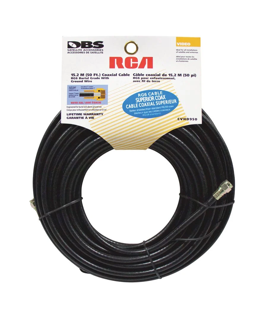 Cable superior coaxial rg6 with ground wire