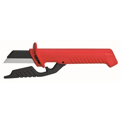 *DISCONTINUED NO LONGER AVAILABLE* Knipex 9856SB - 7 1/4'' Cable Knife w/ Guard-1,000V Insulated