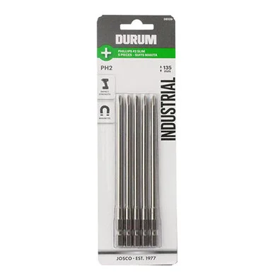 Durum Phillips PH2 Power Bit Slim 132mm Makita Pattern 5 Pack - DB109