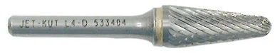 Jet 533402 - (L2-D) 5/16" JET-KUT Taper Shape Bur (Radius End)