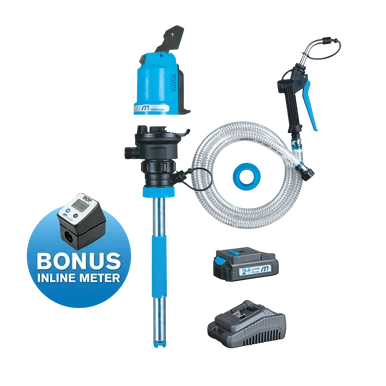 Macnaught BOP - Battery Operated Pump Universal Starter Kit with Inline Flow Meter - BP20S-UNA-IM