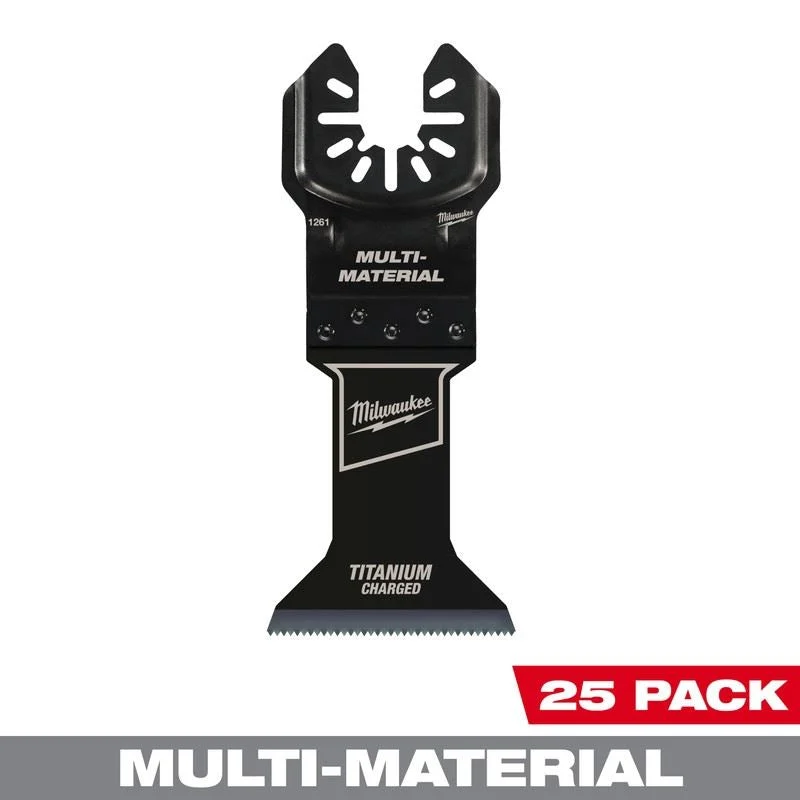 Milwaukee 49-25-1268 MILWAUKEE OPEN-LOK 1-3/4in TITANIUM CHARGED Bi-Metal Multi-Material Multi-Tool Blades 25PK