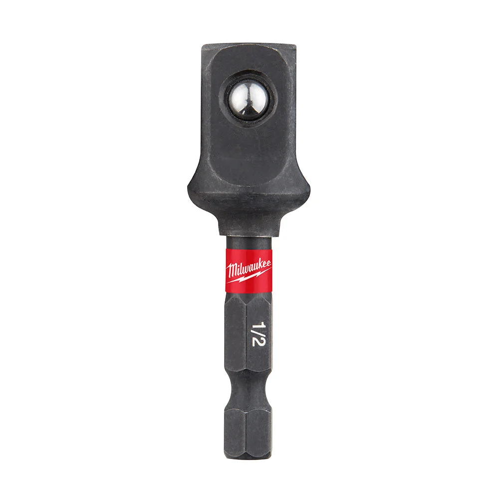 Milwaukee SHOCKWAVE 1/4" Hex to 1/2" Square Socket Adapter - Bulk