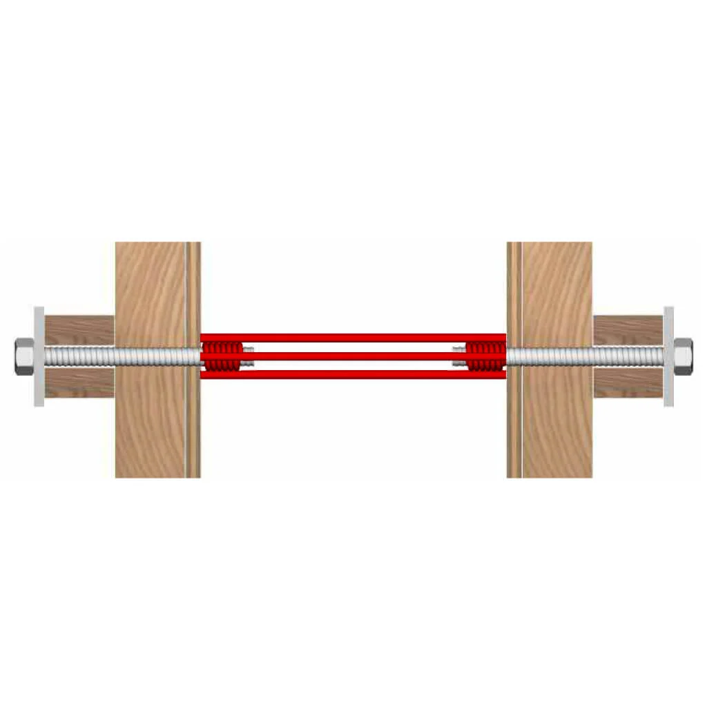 SureBuilt SBCFCT34400MM4S 3/4 in. x 450mm Heavy-Duty 4-Strut ConeFast Coil Tie (25-Pack)