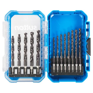 Sutton HSS Supabit Plus Hex Shank Drill Set Stack-In 2-10 MM 21 Piece - D221S21A