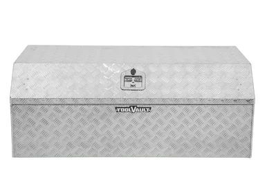 Toolvault 1110mmL x 600mmW x 475mmH Aluminium Checker Plate Tapered Ute Toolbox - TVBB1110
