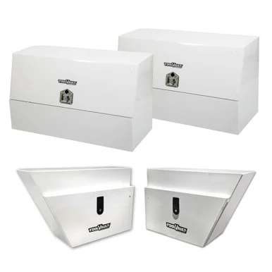 Toolvault Powder Coated White Steel Ute Toolbox Combo - TV1200WCOMBO